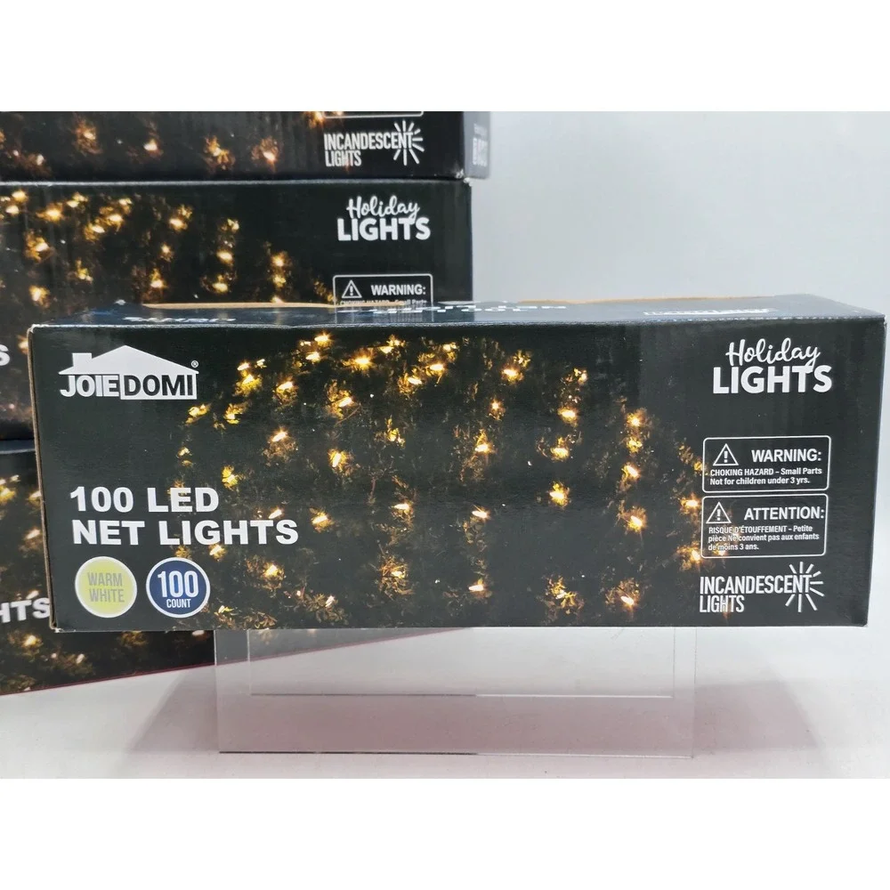 4 Pack‎ Home Accents 100 Count Warm White Mini LED Net Lights Wedding Party Xmas